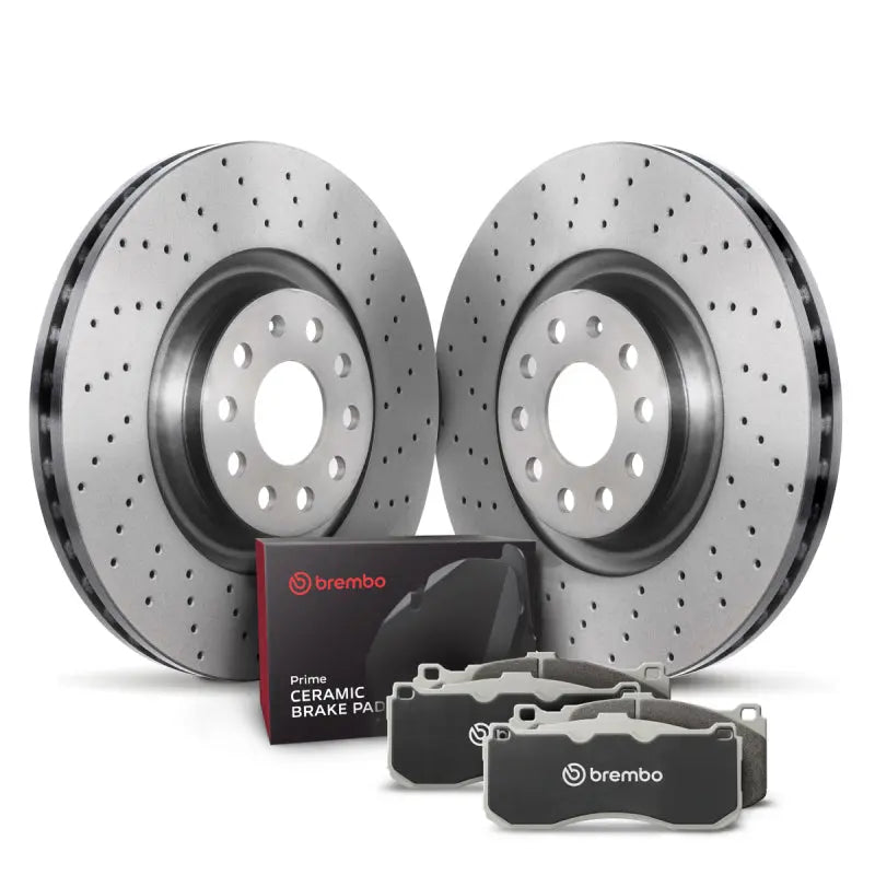 FR SPORT Brembo OE front disc brake kit for Chevrolet Cruze and Sonic, includes brake rotors and calipers.