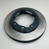 PayWut NAPA non-directional vented cast iron premium rotor for GMC, Dodge, and Chevrolet vehicles, showing the vented design and surface details.