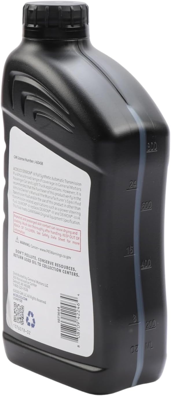 ACDelco GM Original Equipment 10-9243 (88865549) Dexron VI Full Synthetic Automatic Transmission Fluid - 1 qt
