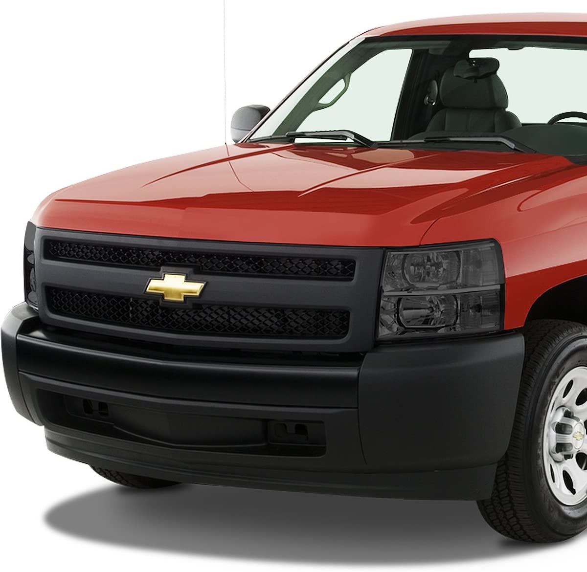NTXGlow DNA Motoring smoke lens headlights compatible with 2011-2013 Chevy Silverado 1500, showcasing sleek smoked headlight design.