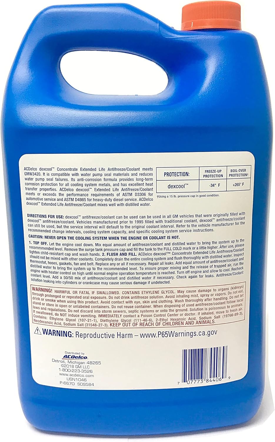 General Motors ACDelco DEX-Cool Coolant Antifreeze - 12346290 OEM New