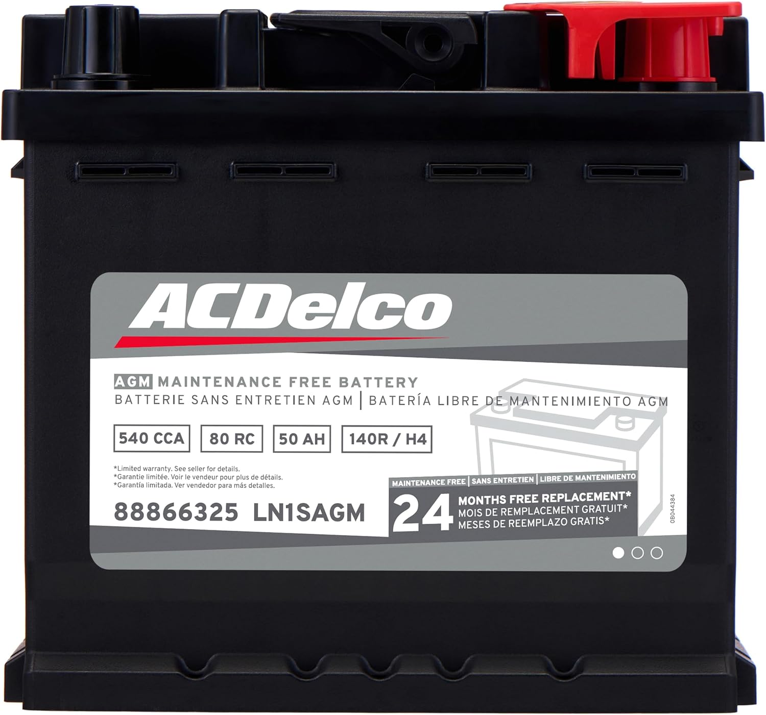 ACDelco Silver LN1SAGM (88866325) 24 Month Warranty AGM BCI Group 140R Battery