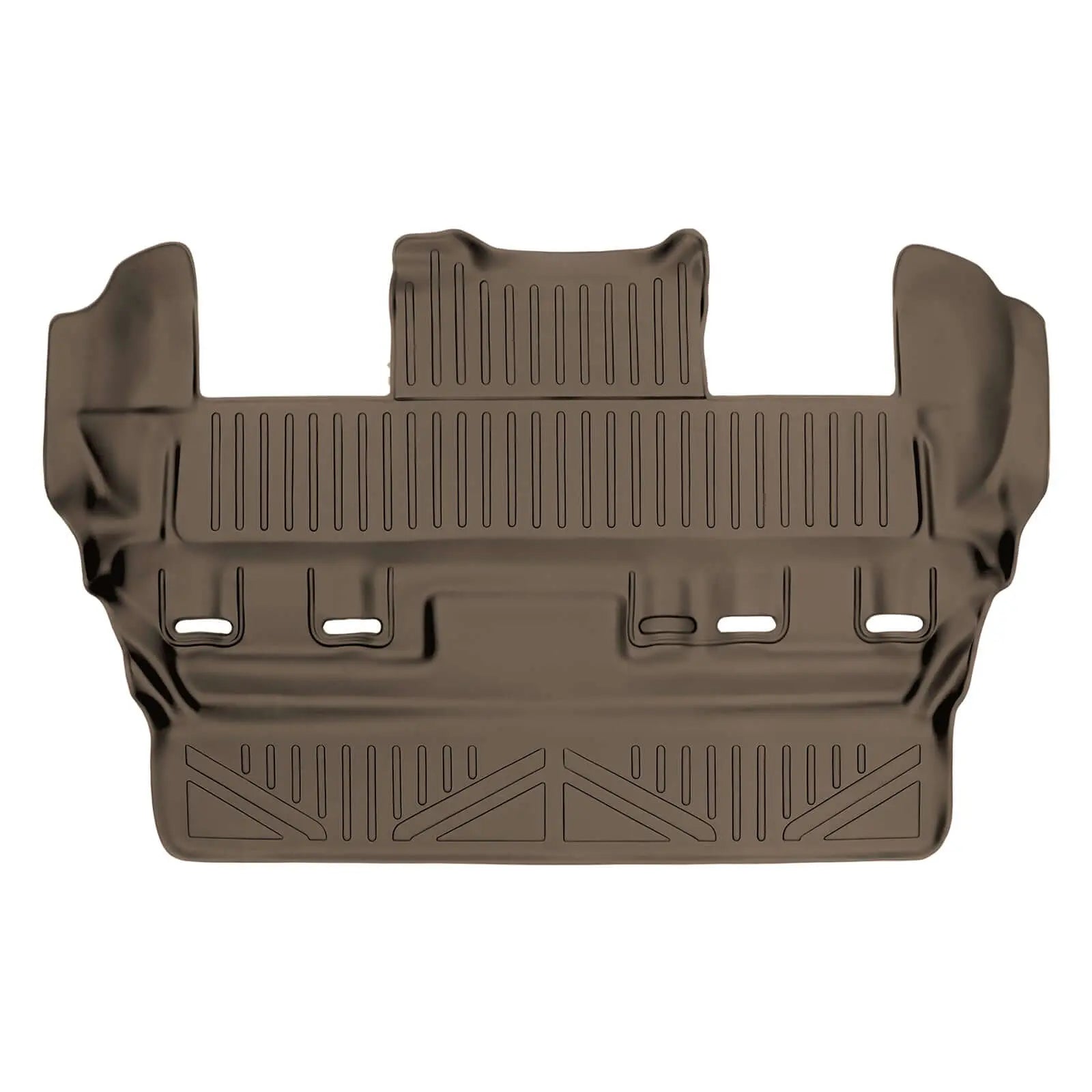 Smart Trim™ floor liners for 2015-2020 Cadillac Escalade with second row bucket seats, custom-fit protective car floor mats.