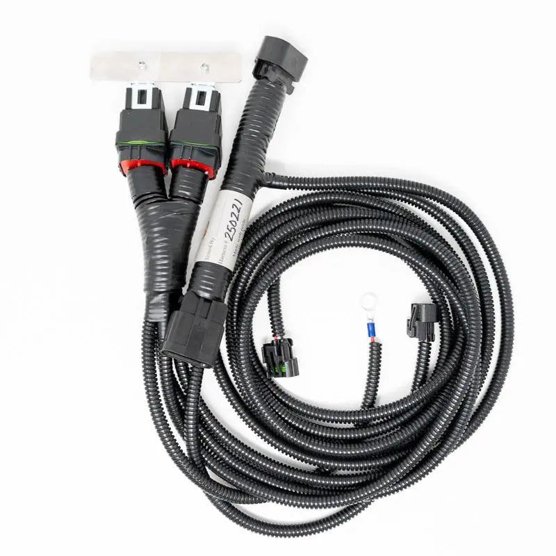 Gen5DIY 14-15 Sierra fog light harness, P&P style, showing wiring and connectors for easy installation.