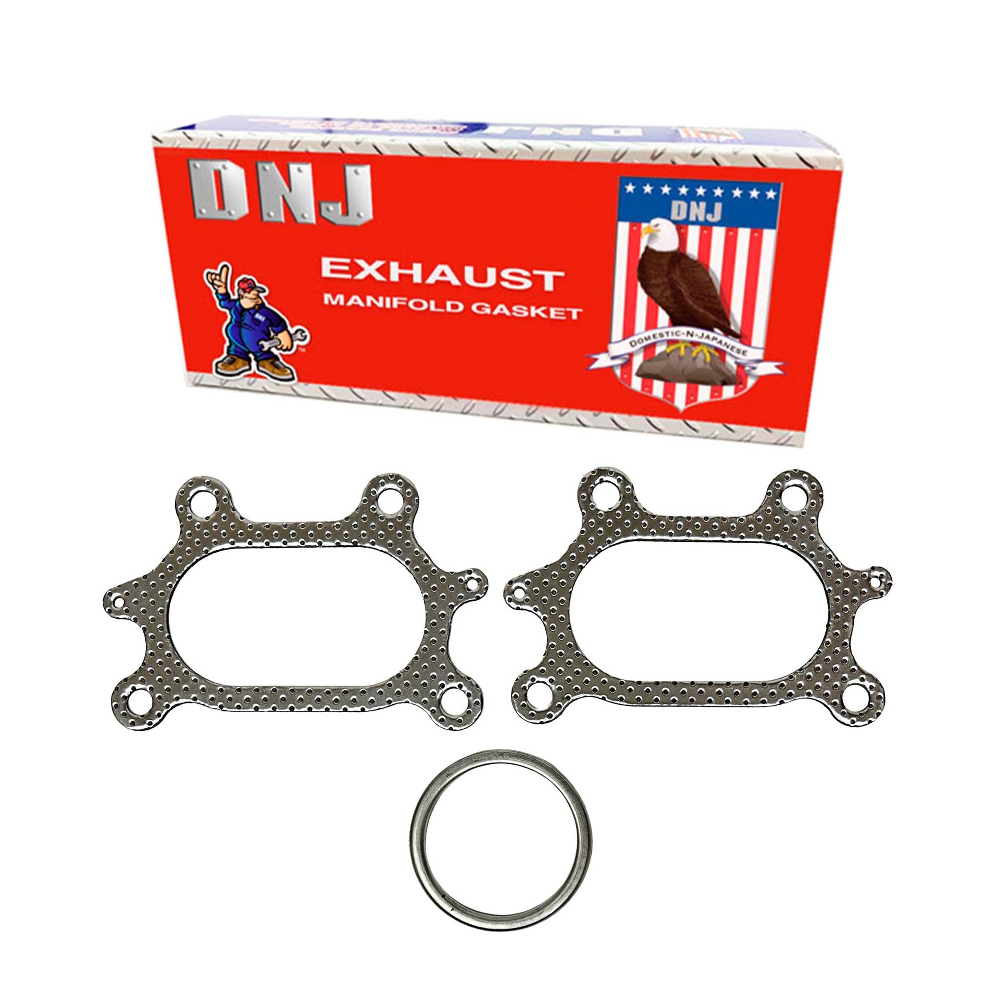 2008 Honda Odyssey 3.5L exhaust manifold gasket by Partsology, close-up of gasket showing its shape and material details