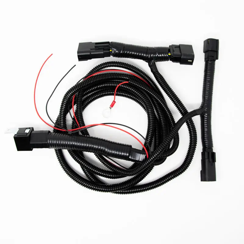 Gen5DIY 14-19 Sierra fog light high beam override harness, P&P installation, black wiring with connectors for vehicle upgrade