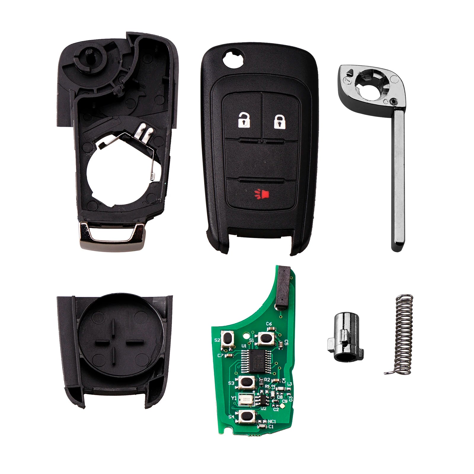 Wholesale OEM 3 Buttons Car Key Fob Remote Keyless Entry for 2010-2019 GMC Terrain OHT01060512 20873621 20873623 315MHz Chip: 46 Gm Service Guy