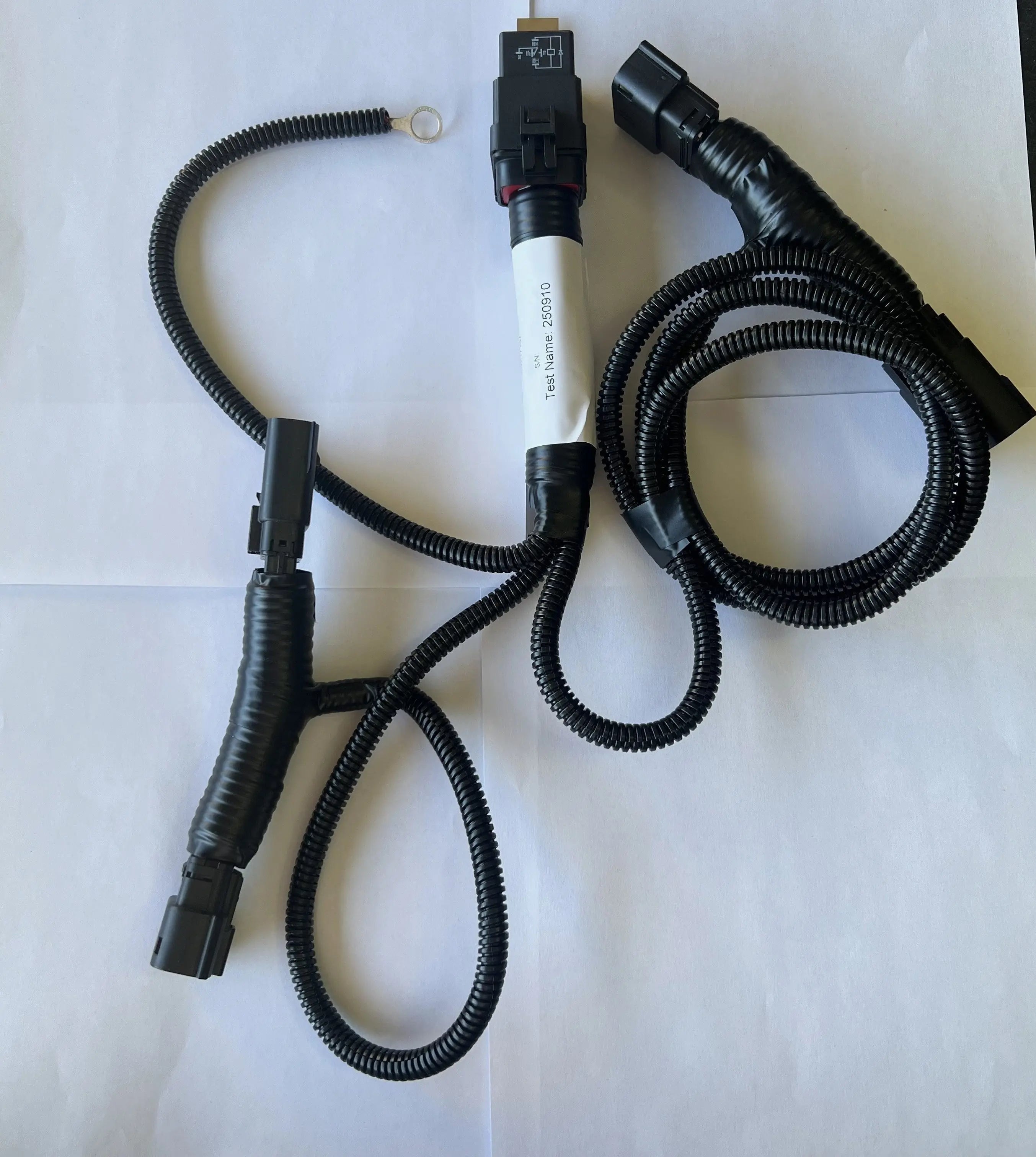 Gen5DIY 22-26 Sierra Fog Light High Beam Override Harness, P&P design, for vehicle lighting upgrade with clear wiring and connectors.
