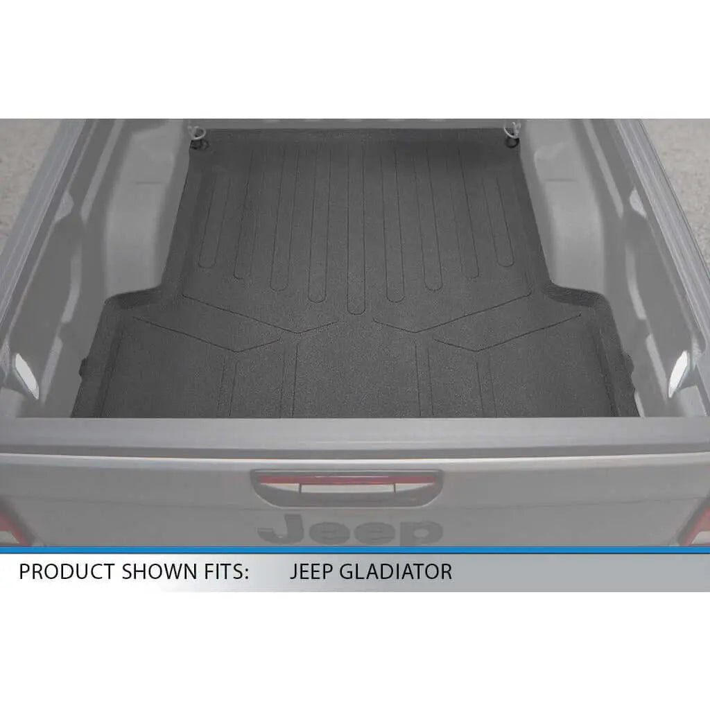 SmartCoverage™ floor liners for 2020-2026 Jeep Gladiator by Smartliner USA, showing black all-weather protection with raised edges.
