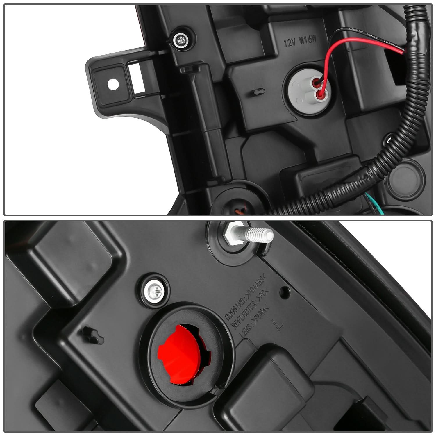 2015-2020 Chevrolet Suburban OEM style left tail light by K2 Industries, showing the red lens and clear section for turn signal.