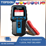TOPDON BT200 12V Car Battery Tester Digital Automotive Diagnostic Battery Tester Analyzer Vehicle Cranking Charging Scanner Tool