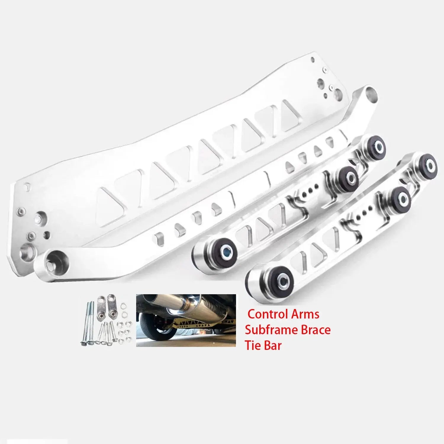performance parts supplier Rear Lower Control Arm Subframe Brace Tie Bar Kit for Honda Civic EG 92-95 Gm Service Guy