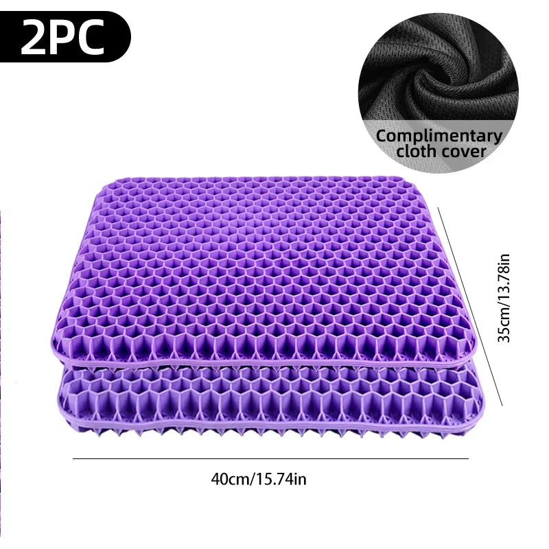 Gel Seat Cushion Honeycomb Breathable Cooling Coccyx Pillow for Tailbone Pain Relief for Office, Car & Wheelchair FanzyMarket