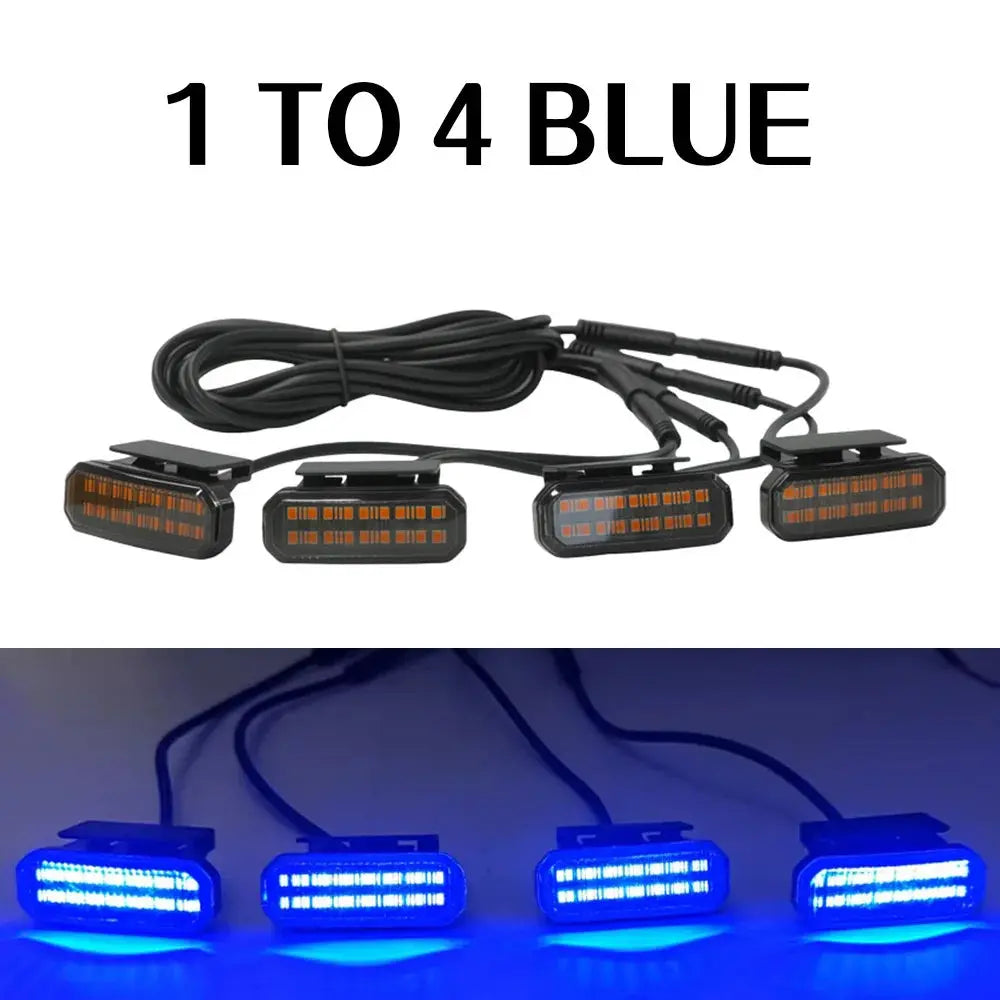FOR GMC Sierra Specialized center grid small yellow light Front Grille Lights LED Decorative Warning Light Pickup 12V Gm Service Guy