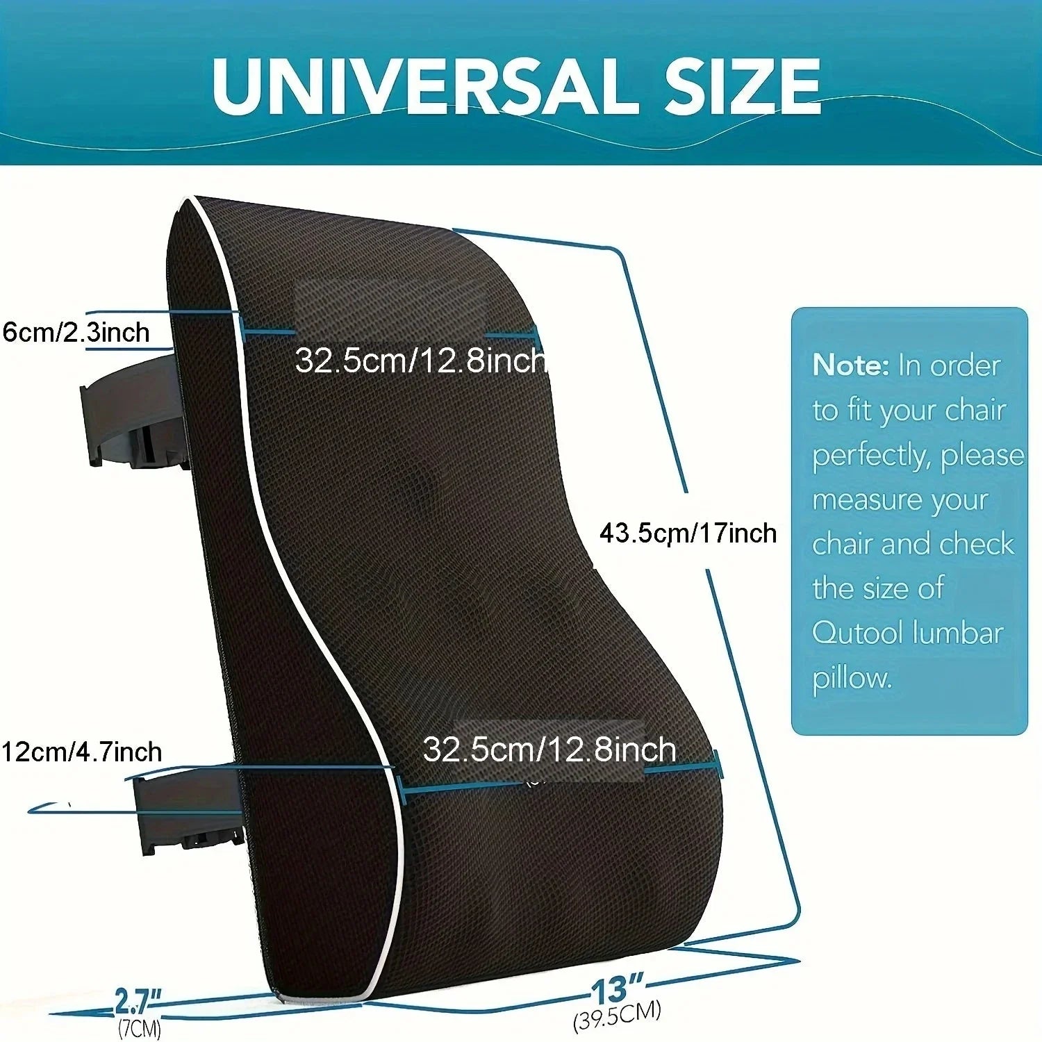 Ergonomic Memory Foam Lumbar Support Cushion – Back Pillow for Office Chair, Car, and Home Use Econic Blanks