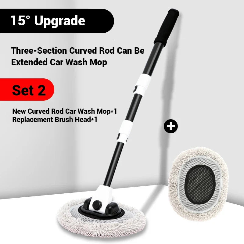 Car Wash Brush Car Cleaning Brush Telescoping Long Handle Mop Soft Hair Chenille Broom Universal Window Wash Auto Accessories Econic Blanks