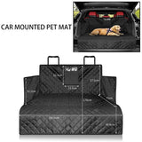 Gm Service Guy waterproof car mounted pet mat showing a dog comfort cushion on SUV trunk liner for travel and protection