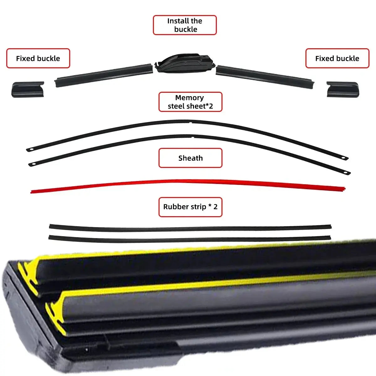 For GMC Sierra 1500 2500 3500 Pick Up 1998 1999 2000 2001 2002 2003 2004 2005 2006 Double Rubber Car Windshield Wiper Blades Gm Service Guy