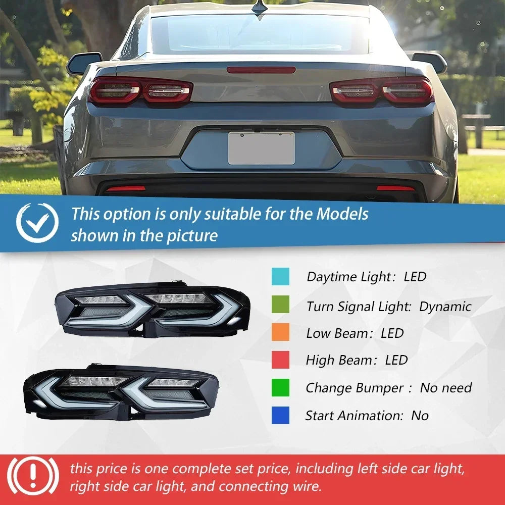 Chevrolet Camaro 2014-2020 rear LED taillight assembly with turn signals, upgrade auto back lamps by GM Service Guy