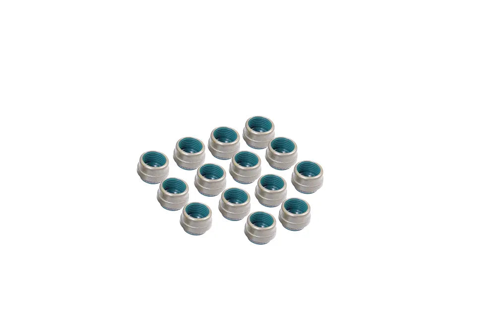Partsology valve stem oil seal set for 2011-2021 Buick, Cadillac, Chevrolet 1.4L engines, shown in a simple image.