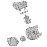 ACDelco Water Neck and Thermostat Housing, GM OE, Aluminum, Natural, Cadillac, Chevy, Each - 12706565