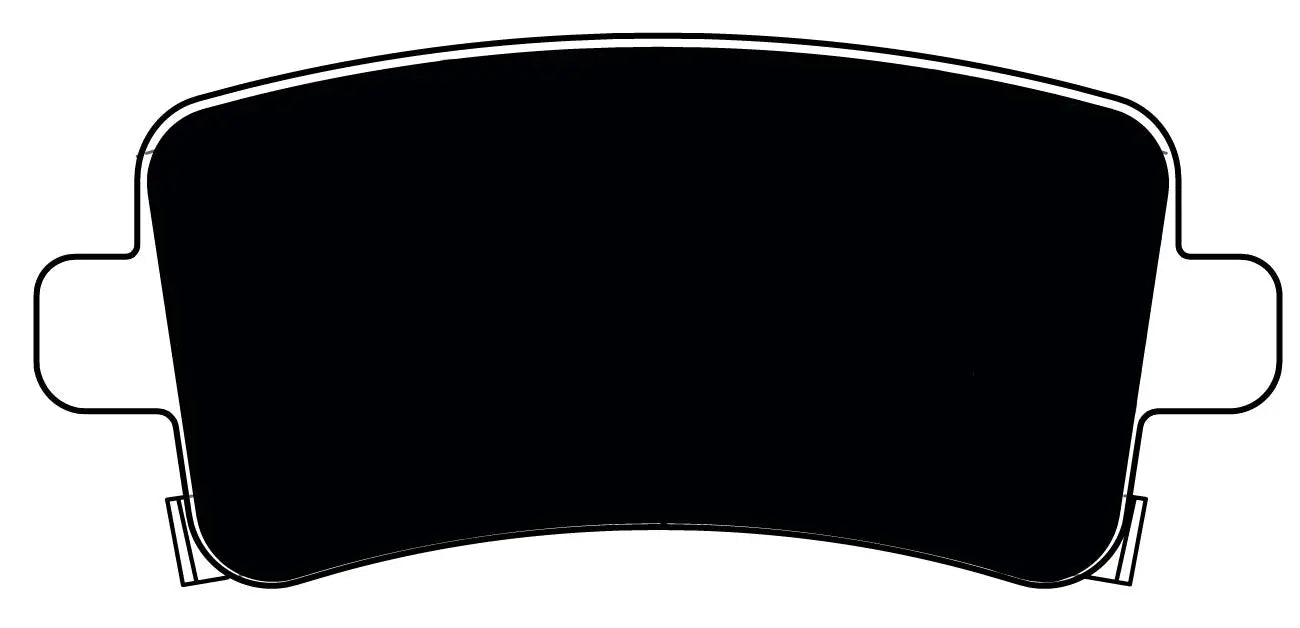FR SPORT Porterfield brake pads for 2014 Chevrolet Impala G Body disc brake pad set, showing the black brake pad components.