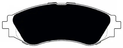 FR SPORT Porterfield disc brake pad set for 2014 Chevrolet Spark, showing new brake pads installed on the vehicle's wheel assembly.