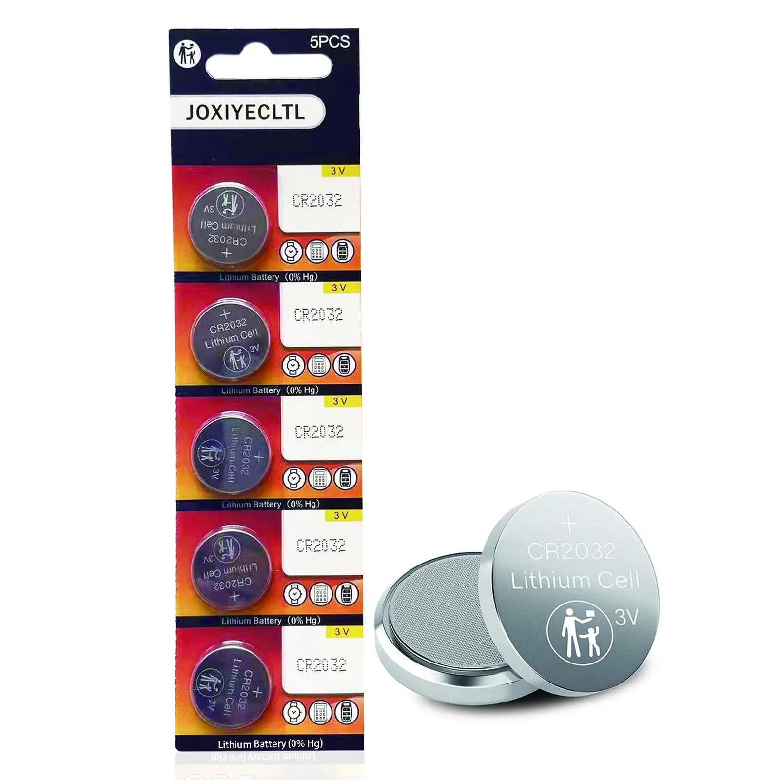 JOXIYECLTL CR2032 Button Cell Batteries 3V Lithium Batteries CR2032 for Watch Calculators and Remote Control Toy (5 Pack) Gm Service Guy