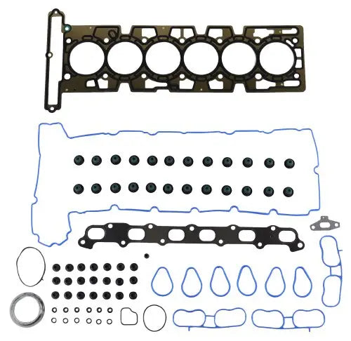Partsology full gasket set for 2005 Buick, Chevrolet, GMC, Isuzu, Saab 4.2L engine showing the gasket components laid out.