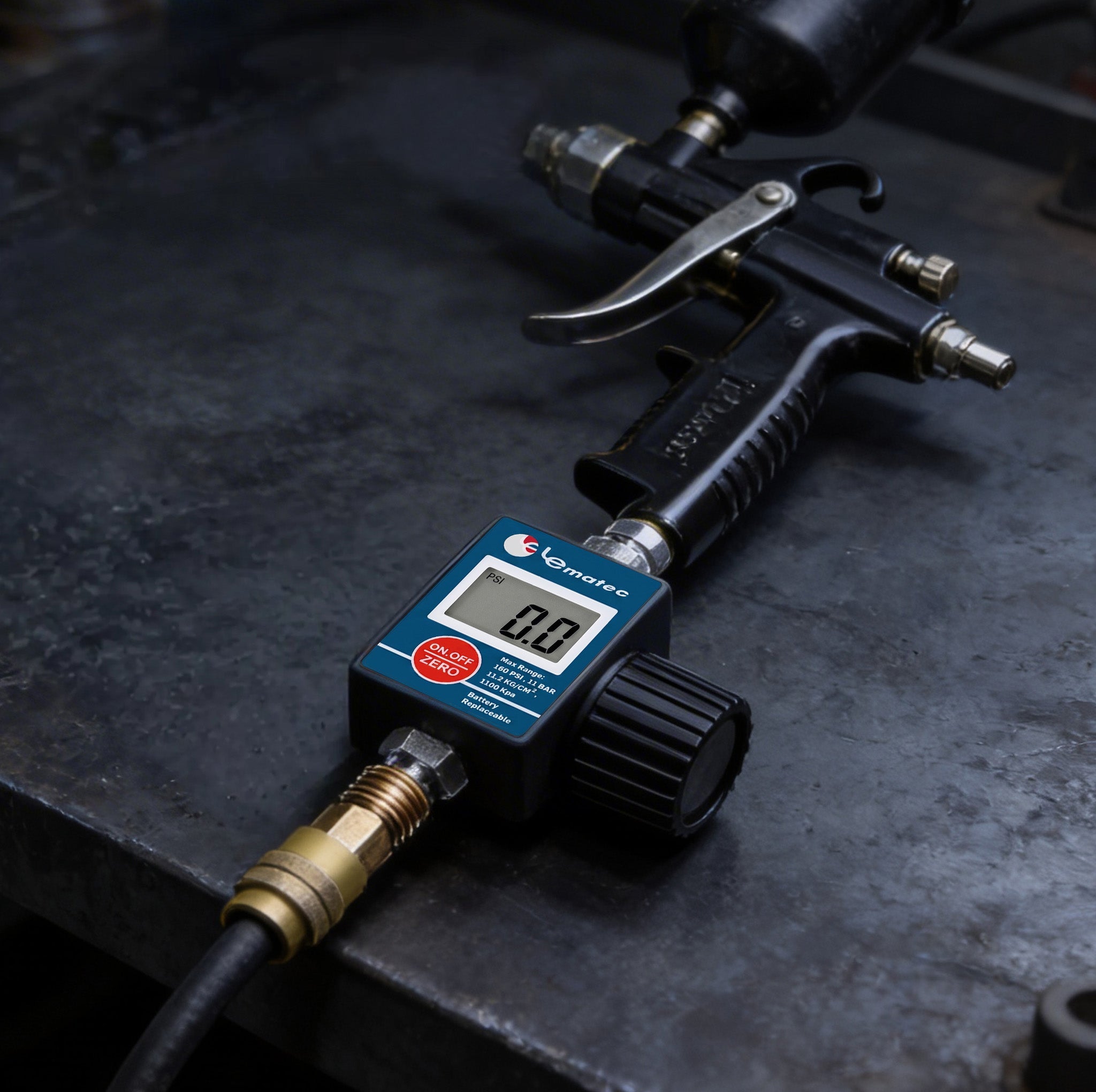Pro Air Tools Professional Digital Air Regulator - 160 PSI Diaphragm Control with Multi-Unit Display, additional view