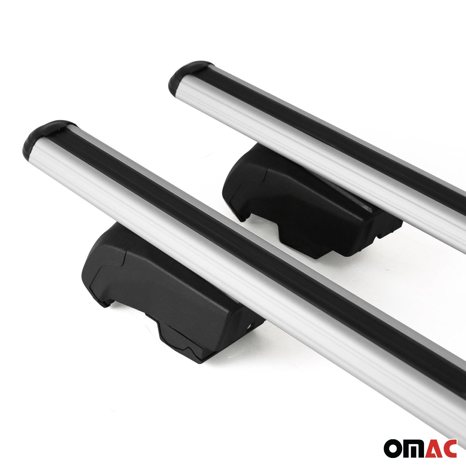 OMAC USA 2021-2026 Chevrolet Suburban Roof Rack Cross Bars Silver, flush-mounted roof rails, package contents