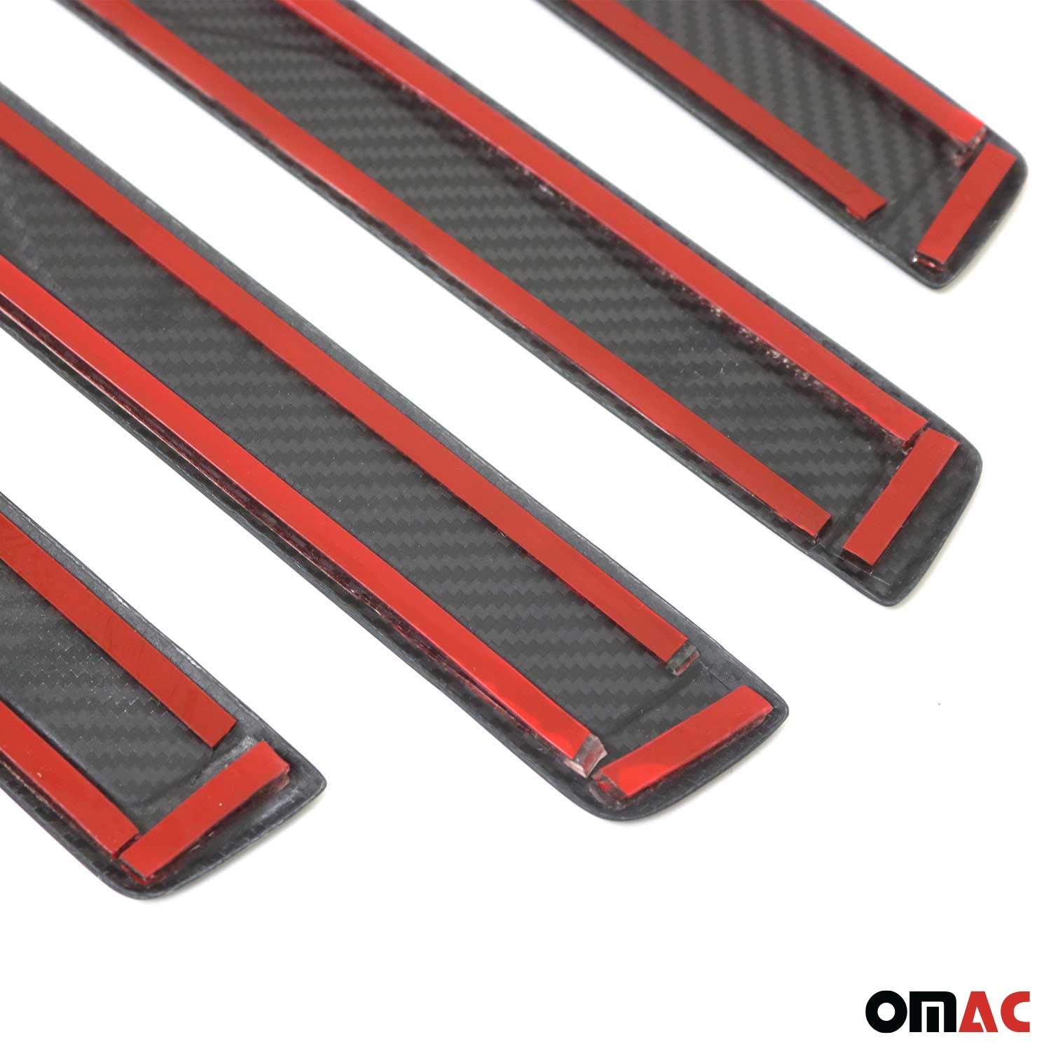 OMAC USA GMC Door Sill Scuff Plate Scratch Protector Carbon Fiber Edition 4 Pcs, door sill covers, reverse view