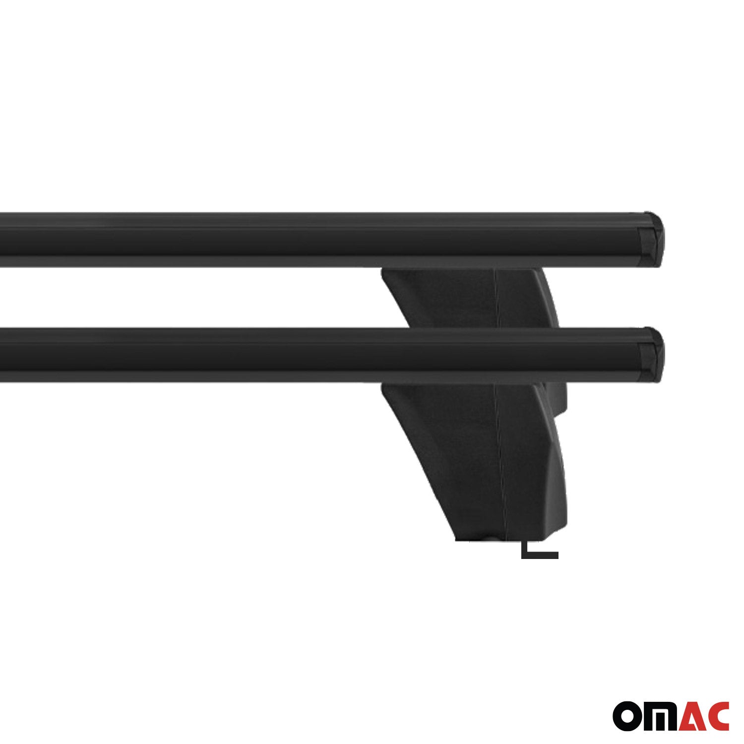 OMAC USA 2018-2024 Chevrolet Equinox Roof Rack Cross Bars Black, fixpoints, package contents