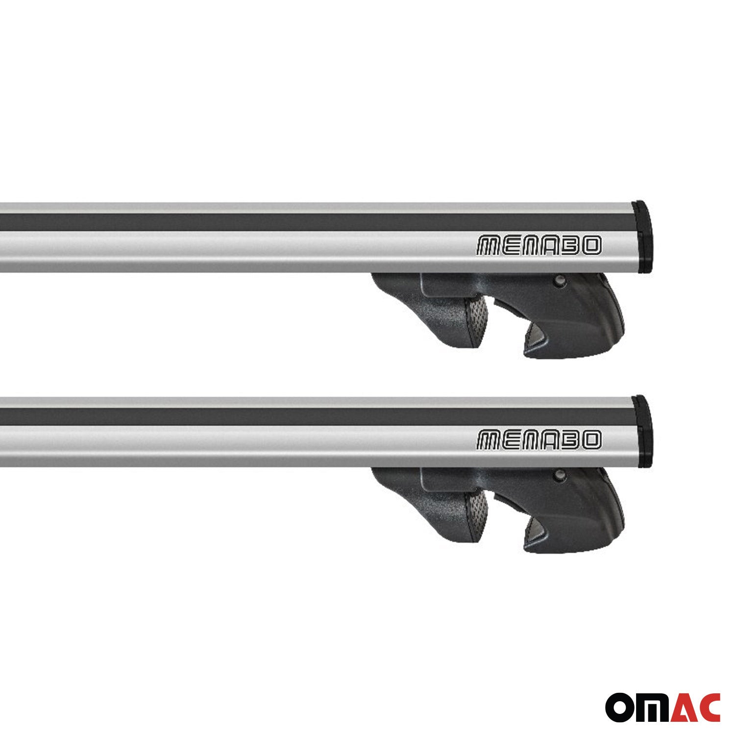 OMAC USA 2005-2009 Chevrolet Uplander Roof Rack Cross Bars Silver, raised roof rails, fitment detail