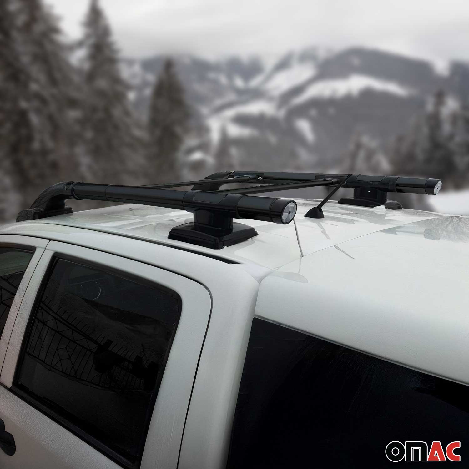 OMAC USA 2015-2022 GMC Canyon II Top Roof Rack & Side Rails Black Alu 4Pcs, package contents