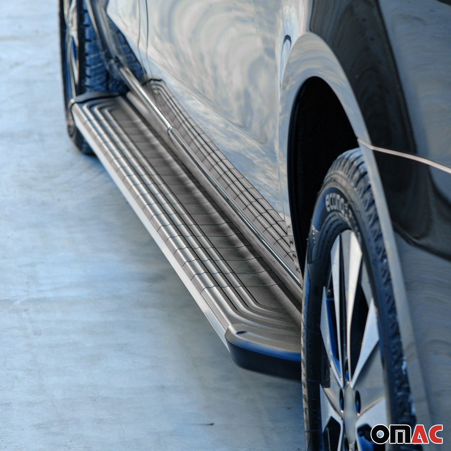OMAC USA 2007-2019 Chevy Silverado / GMC Sierra 1500 2500HD 3500HD CrewCab Running Boards Side Step Nerf Bars, fitment detail