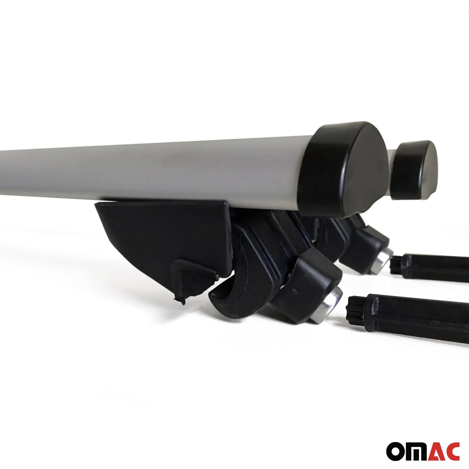 OMAC USA 2017-2022 Chevrolet Trax Roof Rack Cross Bars Silver, flush-mounted roof rails, further detail