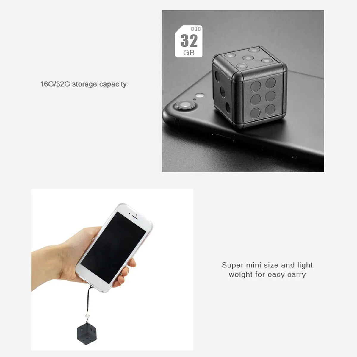 Mini Dice Camera Home Security Night Vision HD 1080P Motion Detection Nanny Cam Gm Service Guy