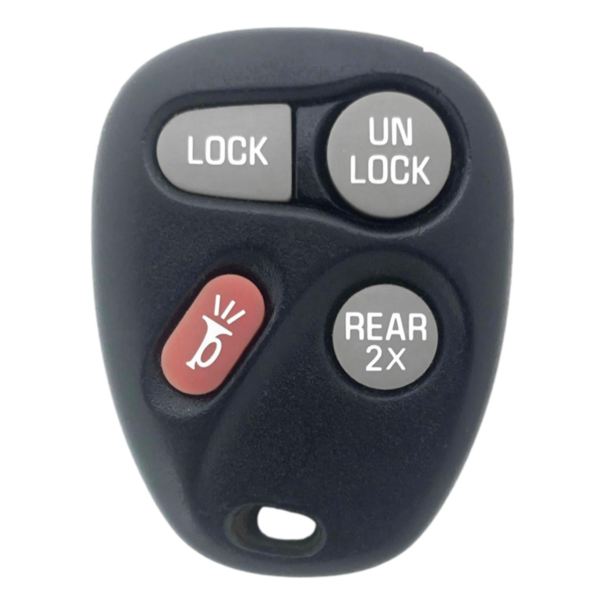Best Key Supply Chevrolet GMC 2001-2005 OEM 4 Button Keyless Entry Remote 25695954 / 10443537 / 25695955, close-up detail