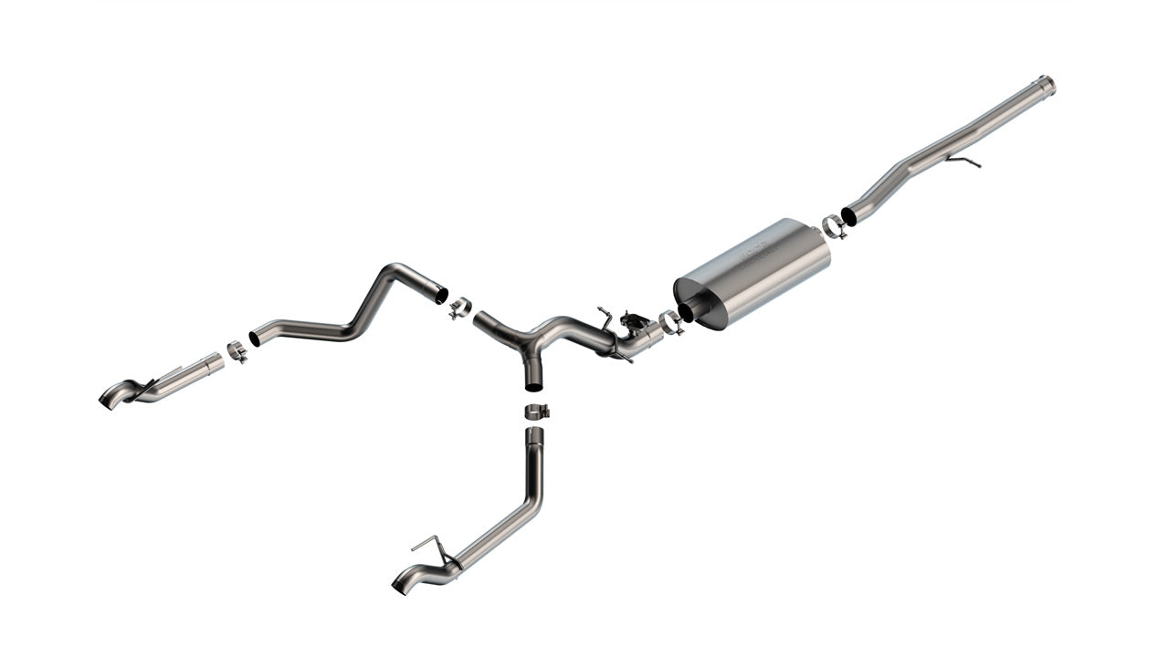 2025-2025 Chevrolet Silverado 1500/ GMC Sierra 1500 Cat-Back Exhaust System Touring Part # 140990 Montgomery Parts