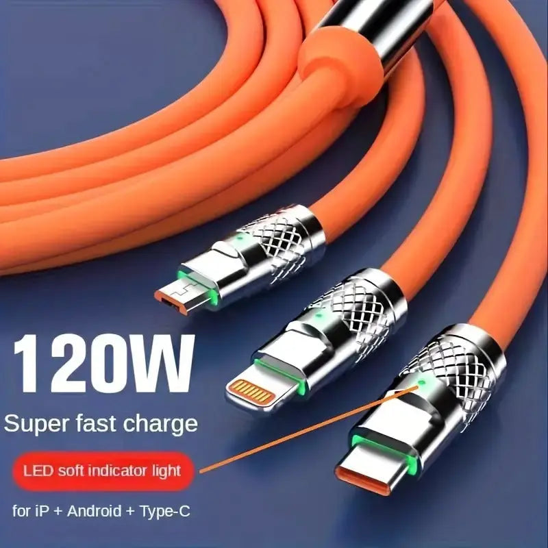 120W Super Fast Charging Cable for iPhone & Android Gm Service Guy