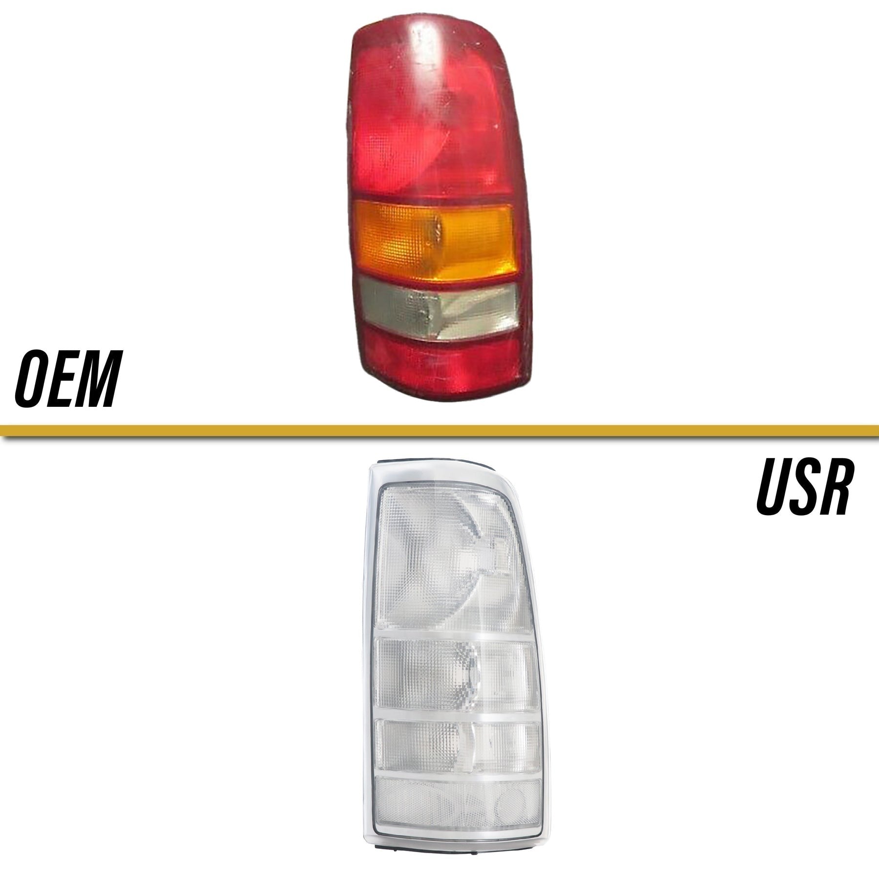 Pair of clear tail lights for 1999-2002 Chevrolet Silverado and 1999-2007 GMC Sierra by NTXGlow, designed for truck lighting upgrades.