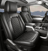 Umbrauto Seat Cover for Chevy Silverado/GMC Sierra 1500 2007-2013&2019-2026,3D Laser-Scan Custom Fit 2500/3500HD 2020-2026 Crew/Double Cab, Nappa Leather, Waterproof, Full Coverage, Airbag Compatible,Black