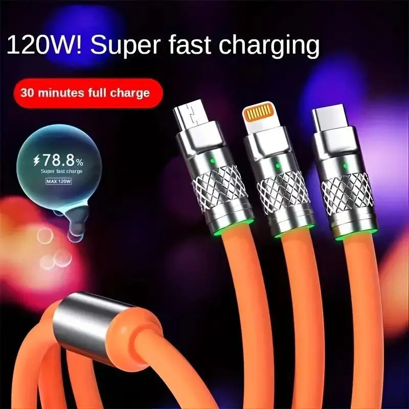 120W Super Fast Charging Cable for iPhone & Android Gm Service Guy