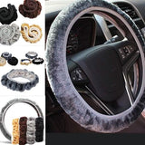Two-piece automotive steering wheel cover set from DailySale, featuring textured fabric for improved grip and comfort.