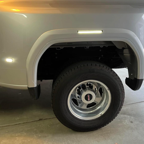 AutoLEDTech.com 2020-2026+ GMC Sierra HD 2500 Smoked White Amber SCANNING LED Side Markers, additional view 7