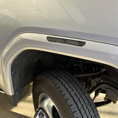 AutoLEDTech.com 2020-2026+ GMC Sierra HD 2500 Smoked White Amber SCANNING LED Side Markers, additional view 6