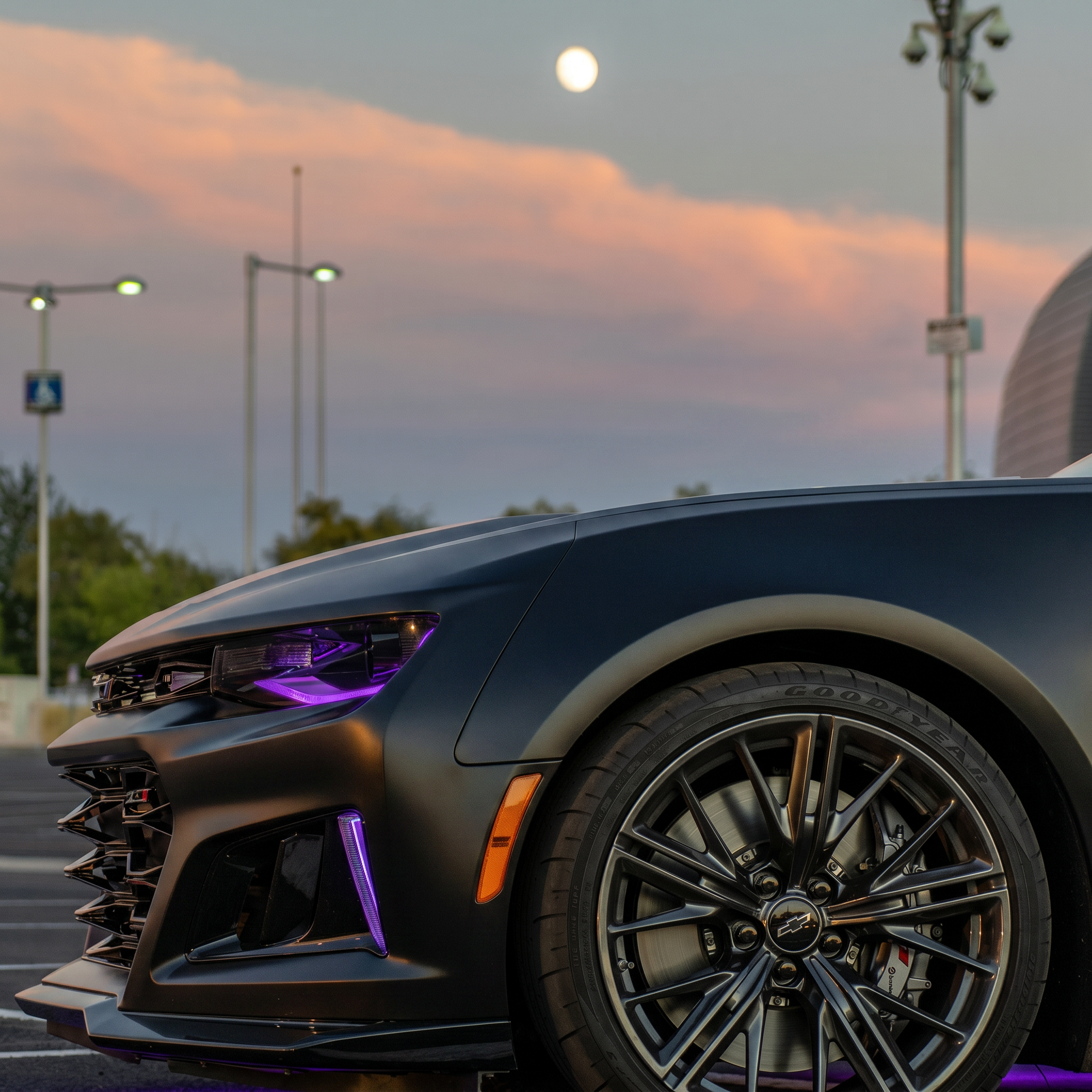 Chevrolet Camaro 2016-2018 RGB Halo Kits Flow Series multicolor DRL boards with LED lighting and customizable colors.