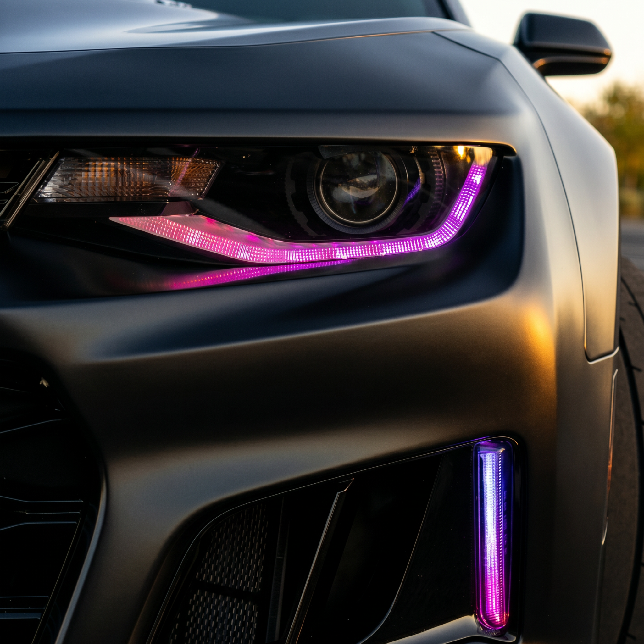 Chevrolet Camaro 2016-2018 RGB Halo Kits Flow Series multicolor DRL boards with vibrant LED lighting and sleek design.