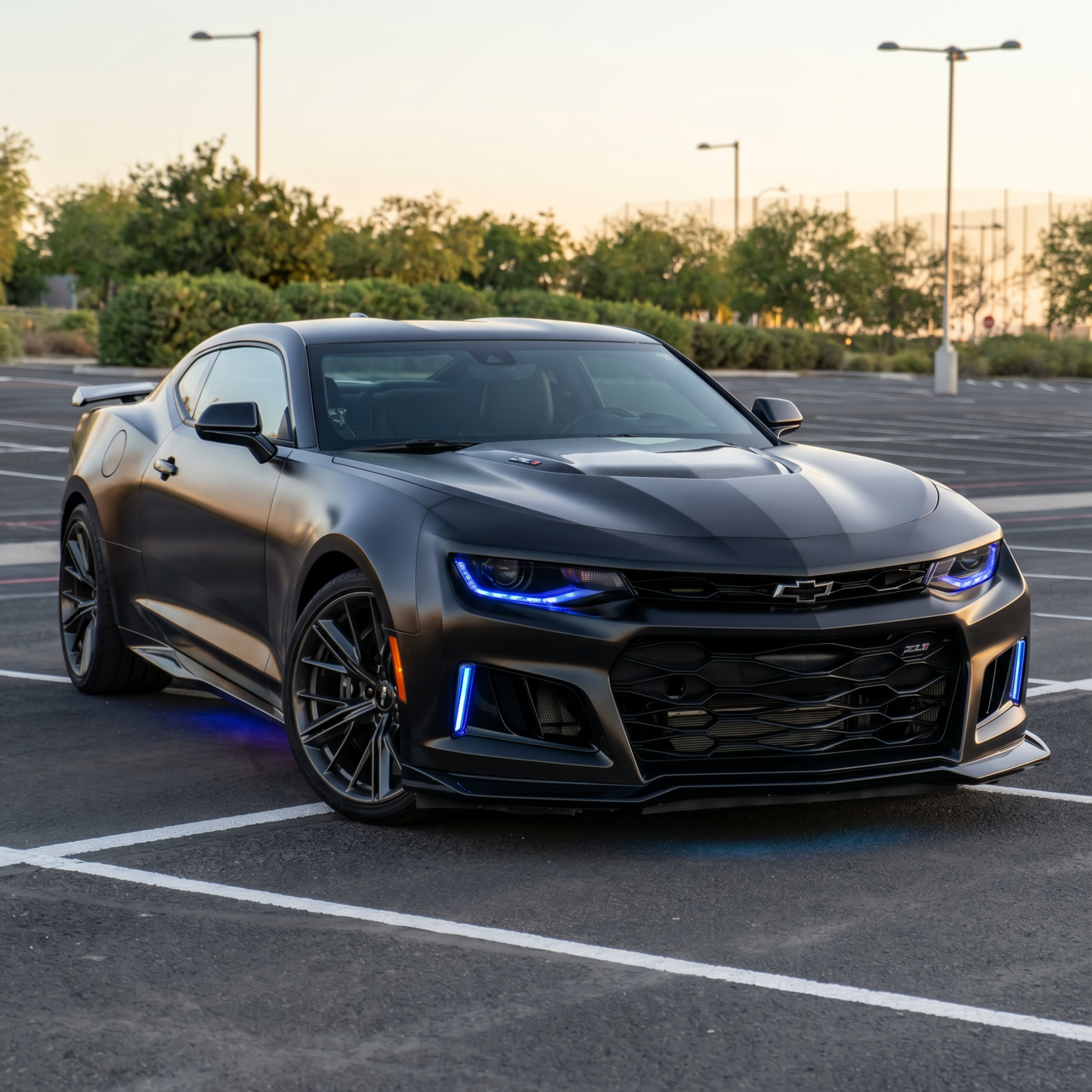 Chevrolet Camaro 2016-2018 Flow Series multicolor DRL boards by RGB Halo Kits with vibrant LED lighting and sleek design.